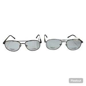 2x OnGuard OG220S Safety Glasses Frames Pewter and Silver Aviator 55-18-140